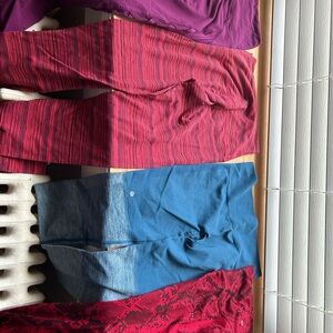 LOT lululemon athletica Red and Blue Leggings